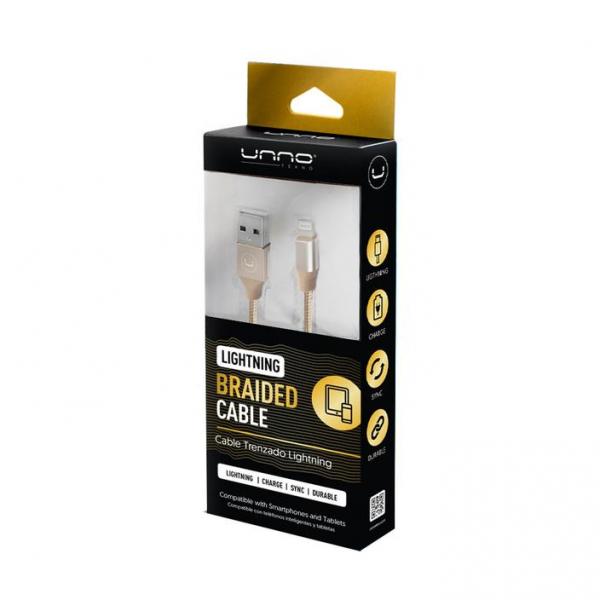 CABLE UNNO TEKNO LIGHTING BRAIDED 5FT/ 1.5M GOLD CB4061GD