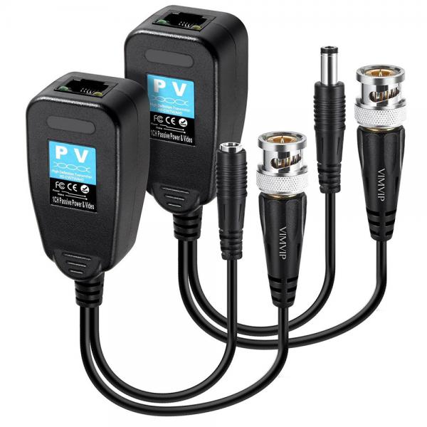 VIDEO BALUN TURBO RJ45 Y CORRIENTE AHD/CVI/TVI KITS2 PCS