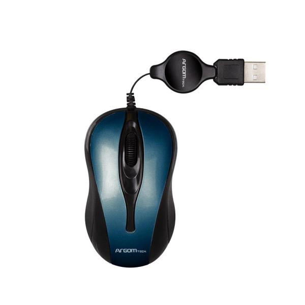 MOUSE ARGOM USB RETRACTIBLE AZUL ARG-MS-0008BL