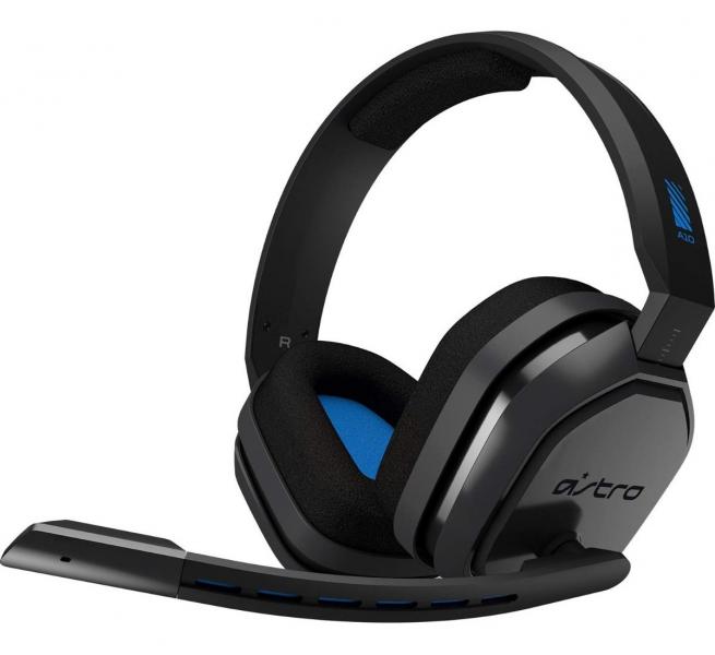 HEADSET LOGITECH A10 PARA PS4 GRIS/AZUL 939-001509