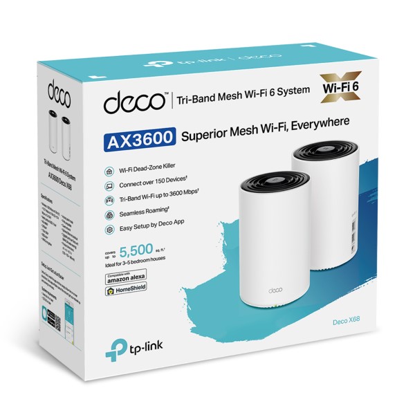 SISTEMA WIFI TP LINK AX3600 DECO X68 (2PACK)