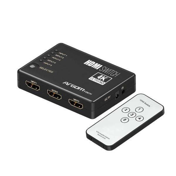 SWITCH ARGOM 5-PUERTO HDMI 4K HD ARG-AV-5125