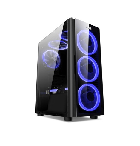 CASE GAMER X-LION KN-895 TEMPERADO FRONT Y TEMPERADO LATERAL +3 FANS FRONT PANEL