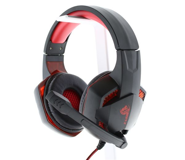 HEADSET GAMER X-LION CON MICROFONO RED/BLACK HP-400 3.5MM+ USB PORT (REGALIA)