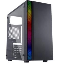 CASE X-LION ND-550 RGB STRIP E010-156 BLACK USB 2.0*2 + HD AUDIO