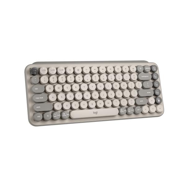TECLADO LOGITECH INALAMBRICO POP MECHANICAL WITH EMOJI MIST-SAND BT 920-011518