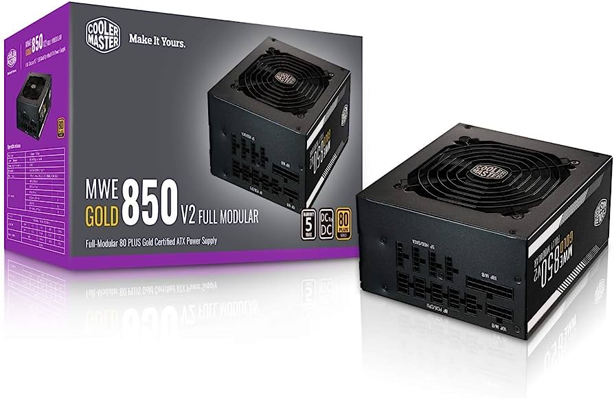 FUENTE DE PODER COOLER MASTER MWE GOLD V2 850W A/WO CABLE MPE-8501-AFAAG-WO