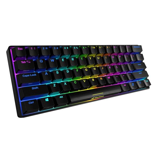 TECLADO SHARKOON USB MECHANICAL SGK50 S4 BLACK KAILH RED 4044951033812