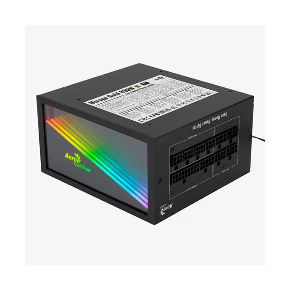 FUENTE DE PODER AEROCOOL MIRAGE GOLD 850W FULLY MODULAR PLACA BASE RGB NEGRO ACPG-MF85FUC.11